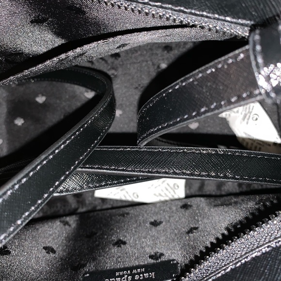 KATE SPADE CAMERON MEDIUM SATCHEL NAVY GLITTER - Picture 4 of 8